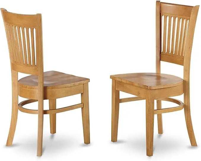 Vac-oak-w vancouver kitchen dining chairs - slat back wooden seat set of 2 oak - united states