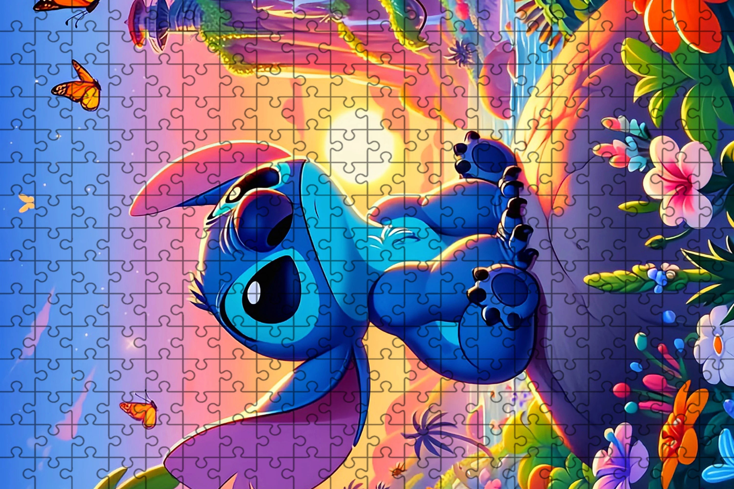 Disney stitch puzzle 108/200/300/500/1000 pieces game jigsaw toys gifts wooden high-quality floor puzzle - 300pieces-02