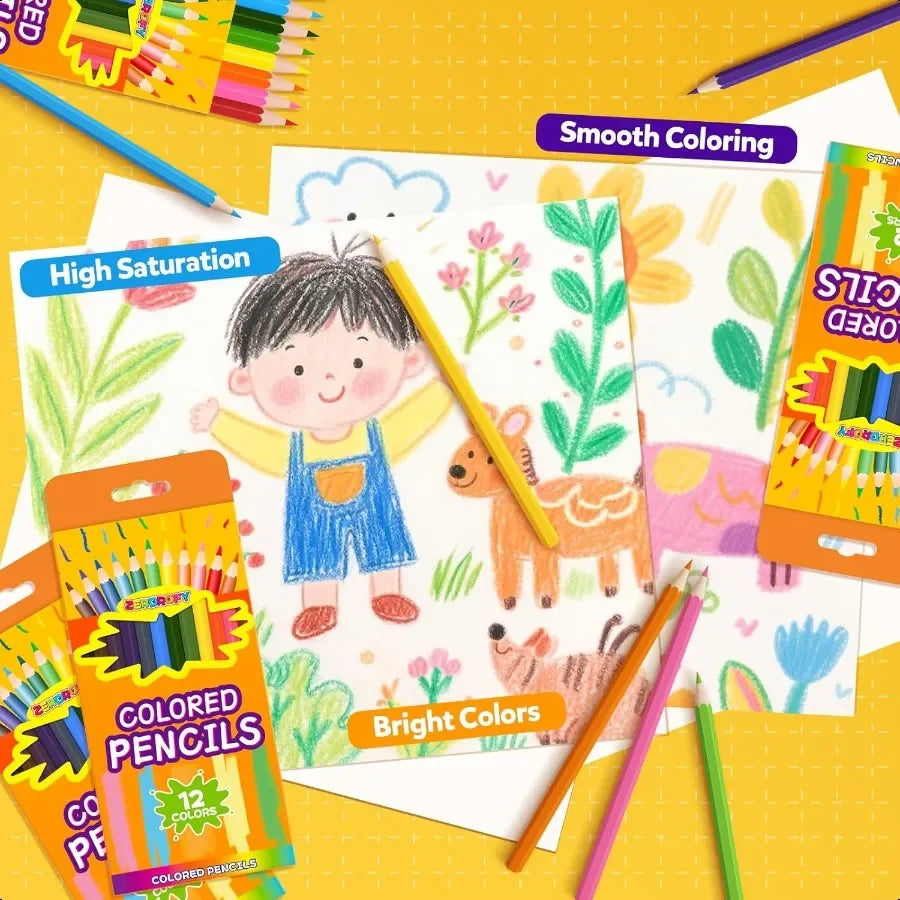 504 count colored pencils for 42 packs presharpened color bulk 12 colors elementary preschool kindergarten back to scho