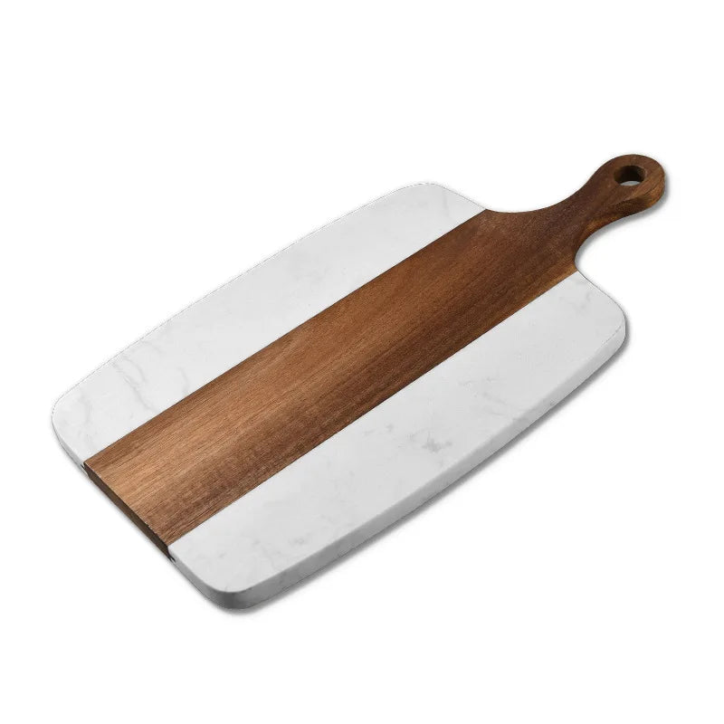 Acacia wood marble cutting board charcuterie party plate cheese kitchen restaurants stone splice - 1 pcs / ship with 24h