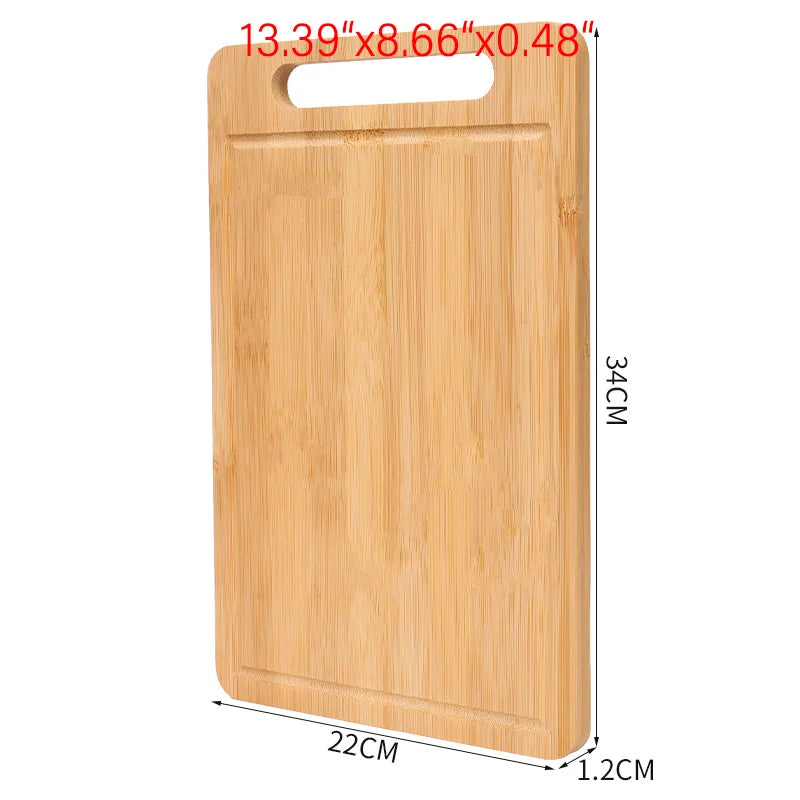 Wooden cutting board kitchen for meat totally bamboo food table thickened fruit vegetables chopping panel - l