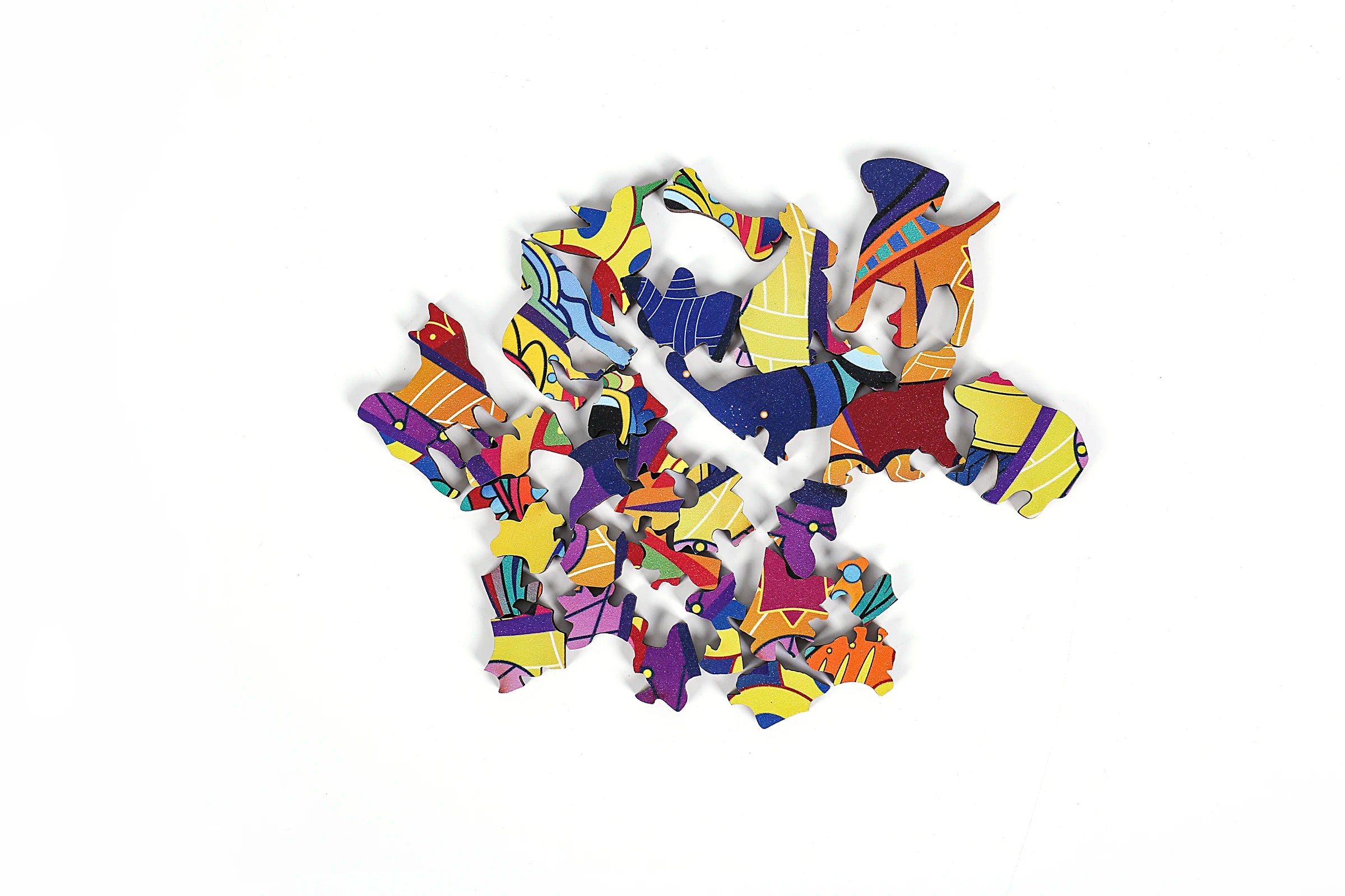 Wooden puzzles for adults 100/200/300 pieces uniquely irregular animal shaped high-difficulty puzzle