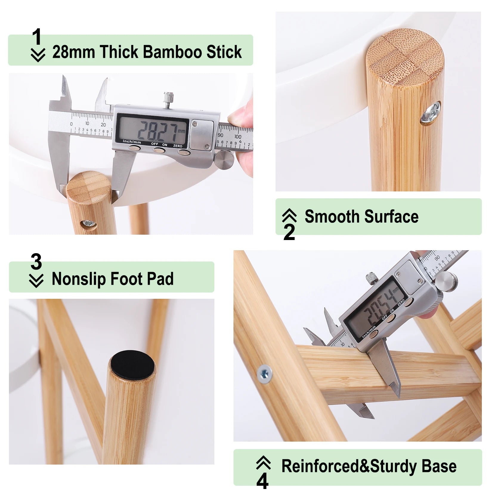 Indoor outdoor corner bamboo 3/4/5 tier plant stand round planter flower potted display holder rack