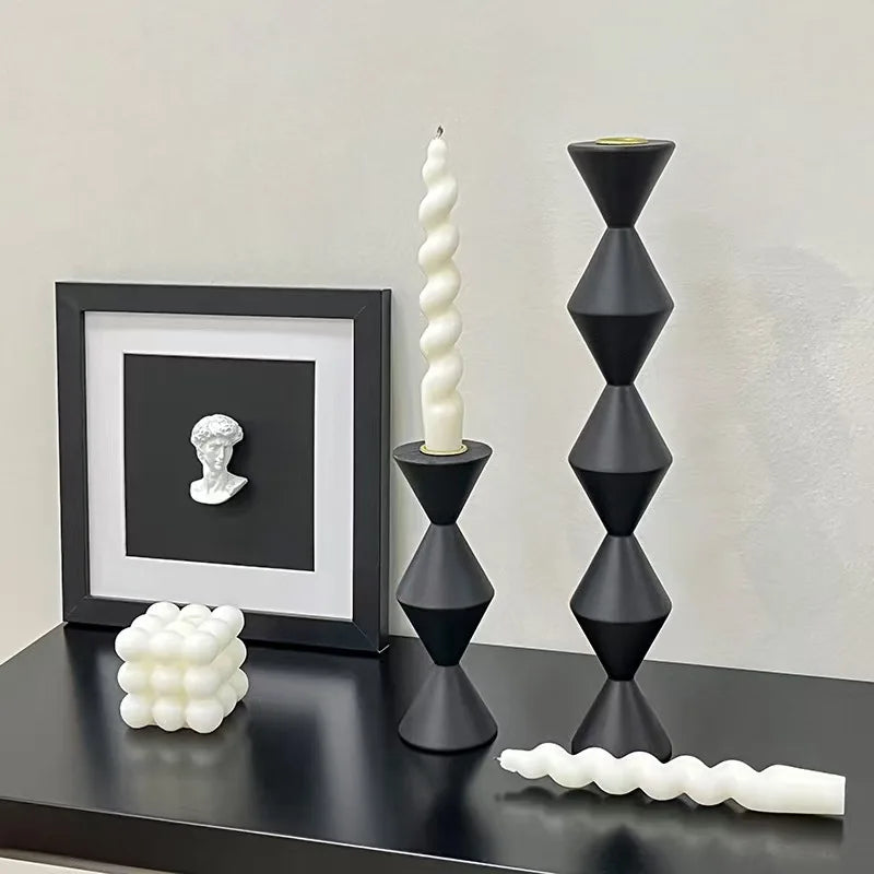 Wood candle stand retro candlestick,home creative art decoration wedding table romantic decorative props