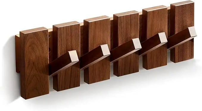 Wooden coat hooks wall mounted rack hanger mount with 4 modern piano racks - 5 / united states