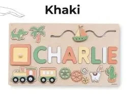 Personalized custom first name wooden puzzle educational toys for toddlers early learning gifts kids baby toy boy &girl