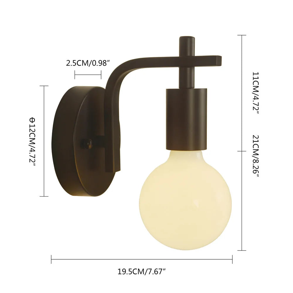 Nordic wood wall lights bedroom bedside lamp black creative modern e27 lamps suspension led home lighting sconce room
