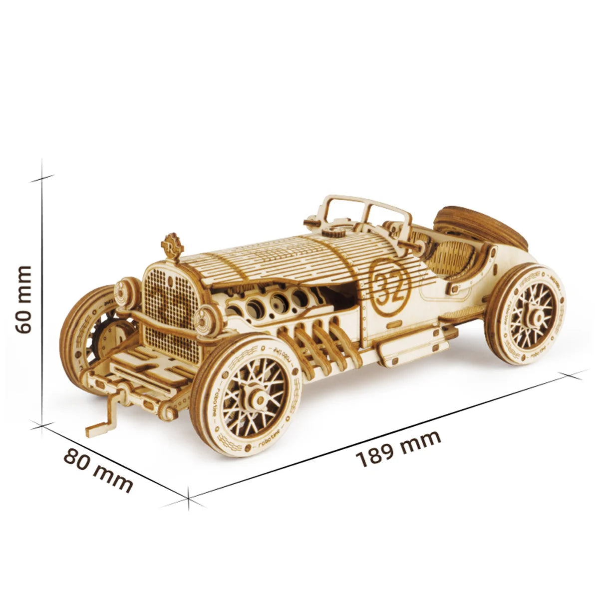 Robotime rokr classic car 3d wooden puzzle train army jeep heavy truck vintage 1:15 scale model building kits for kids