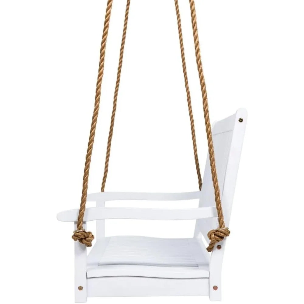 Hayden 5 foot wooden porch swing in natural oil finish -outdoor bench crafted from naturally weather-resistant acacia