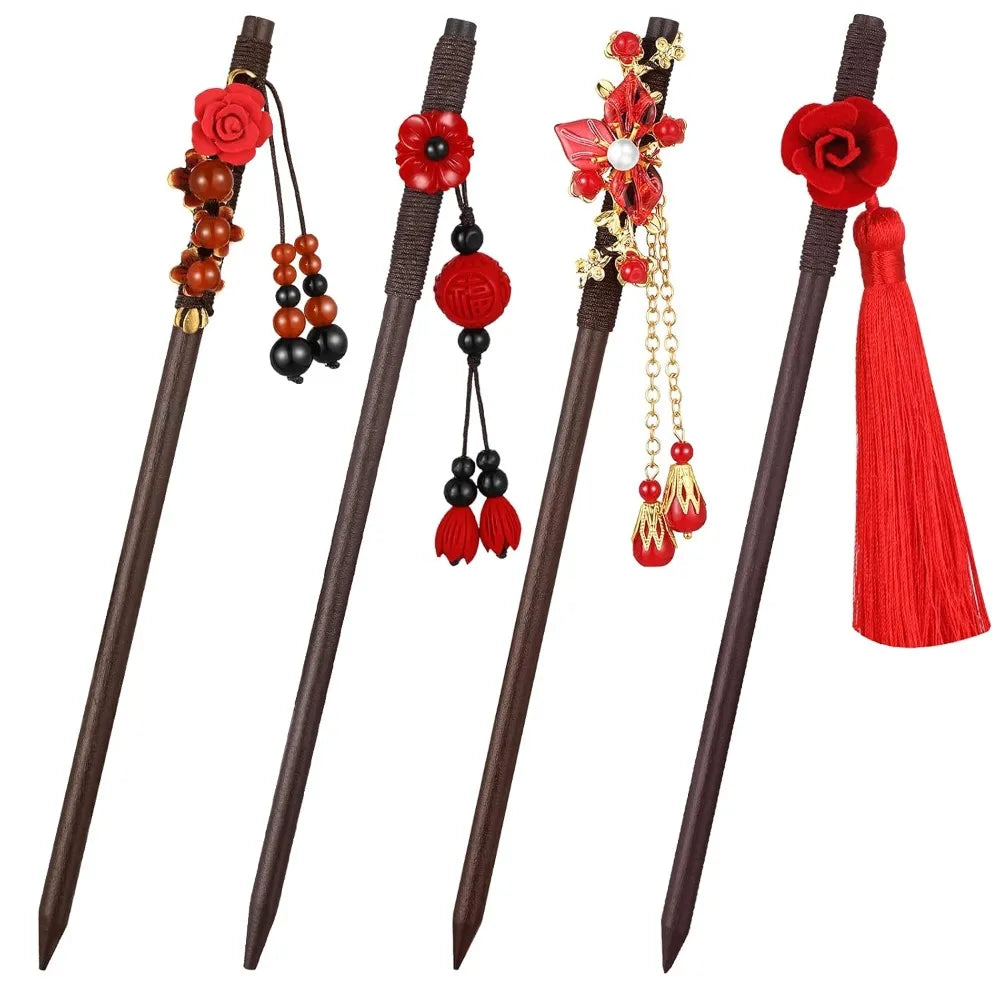waydress-4-pcs-asian-hair-stick-accessories-for-women-chinese-japanese-hair-chopsticks-clips-retro-geisha-red-wooden-cherry