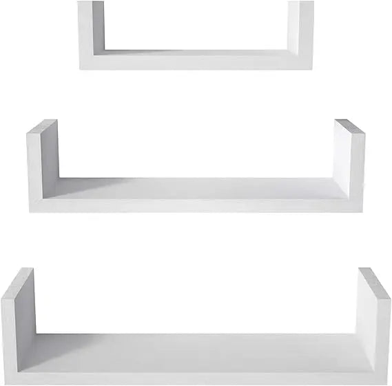 Floating shelves wall mounted solid wood white - united states / 1white