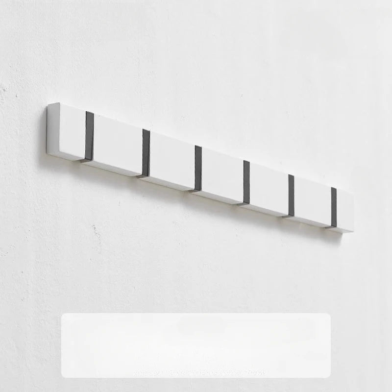 Hole-free invisible hook wall-mounted entrance door folding coat clothes hanging rack into the bathroom row key hooks