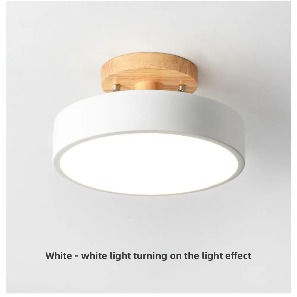 1pcs-tri-color-dimming-ceiling-light-led-flush-mount-ceiling-lamp-wrought-acrylic-lampshade-round-wood-lamp-holder-study