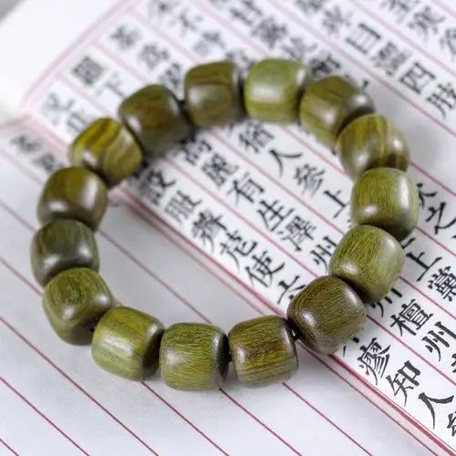 Green sandalwood bracelet argentina natural wood fragrance lasting hand-held twisted beads male and female couple hand