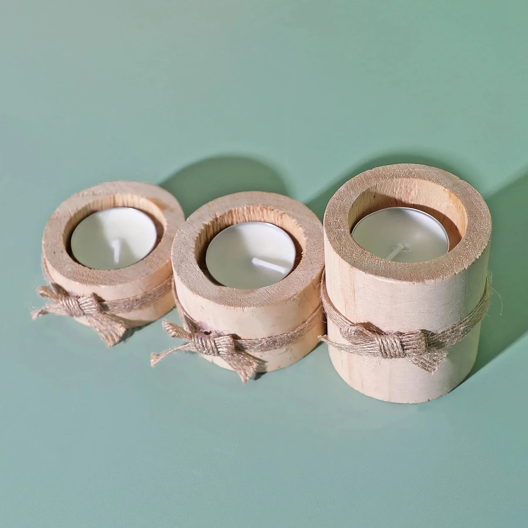 1pc/3pcs-wooden candle holders candlelight dinner props wedding anniversary valentine’s day decorations