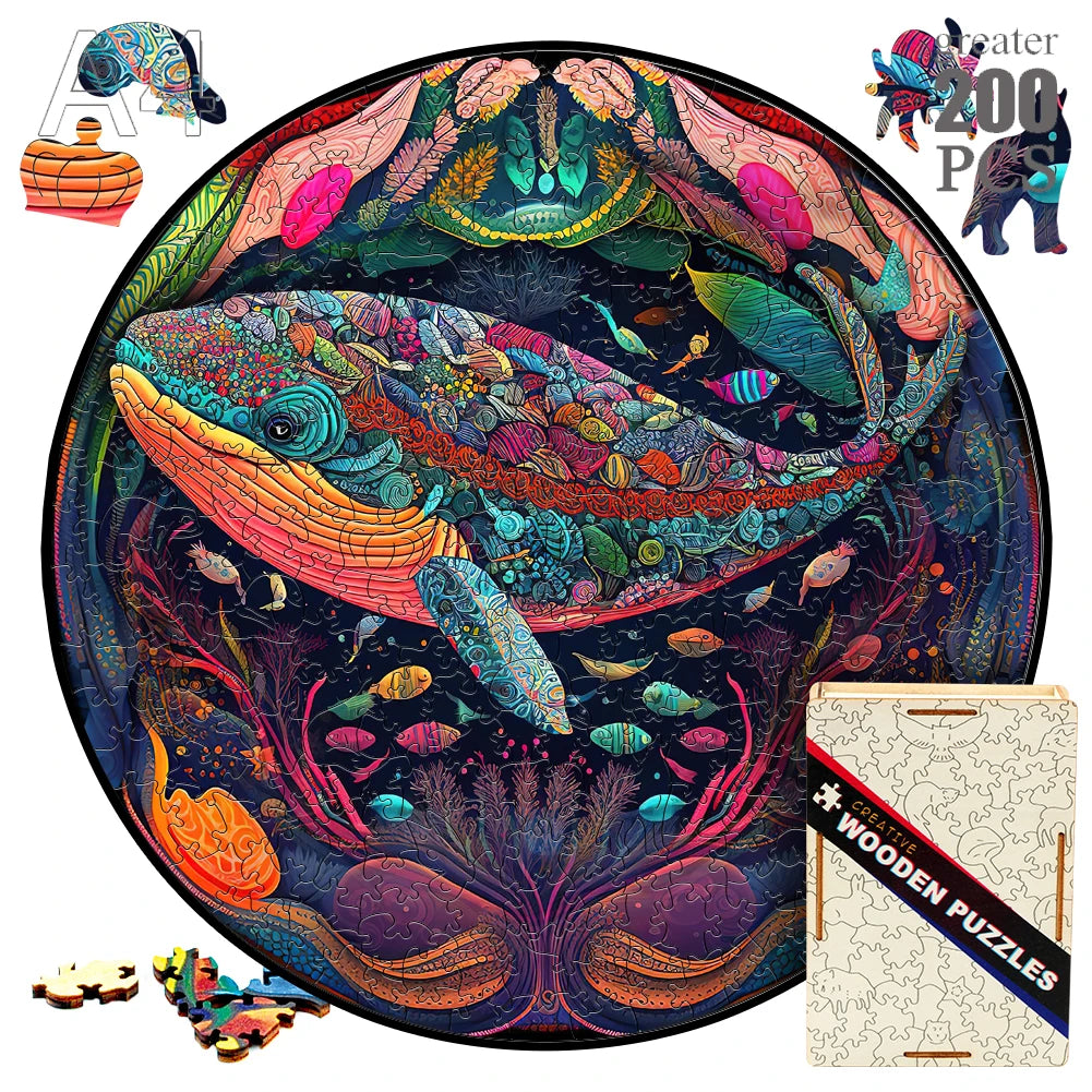 Animal wood puzzle cat fox peacock montessori toys for innovative jigsaw children diy crafts novel products