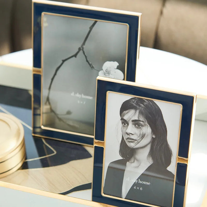 Modern nordic luxury solid wood picture frame - 6 inch 7 10 photo decorative tabletop display home decor - u