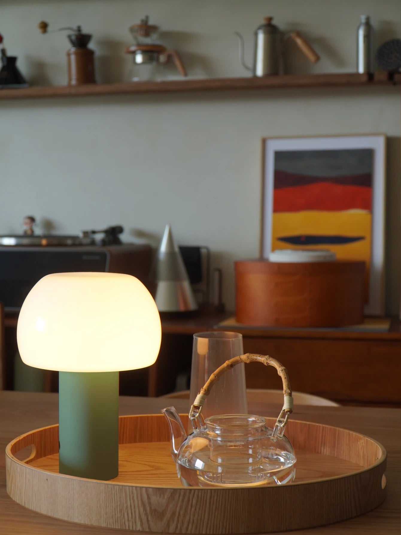 Led green/orange/white/black desktop decorative table lamp rechargeable portable for camping restaurant home decoration.