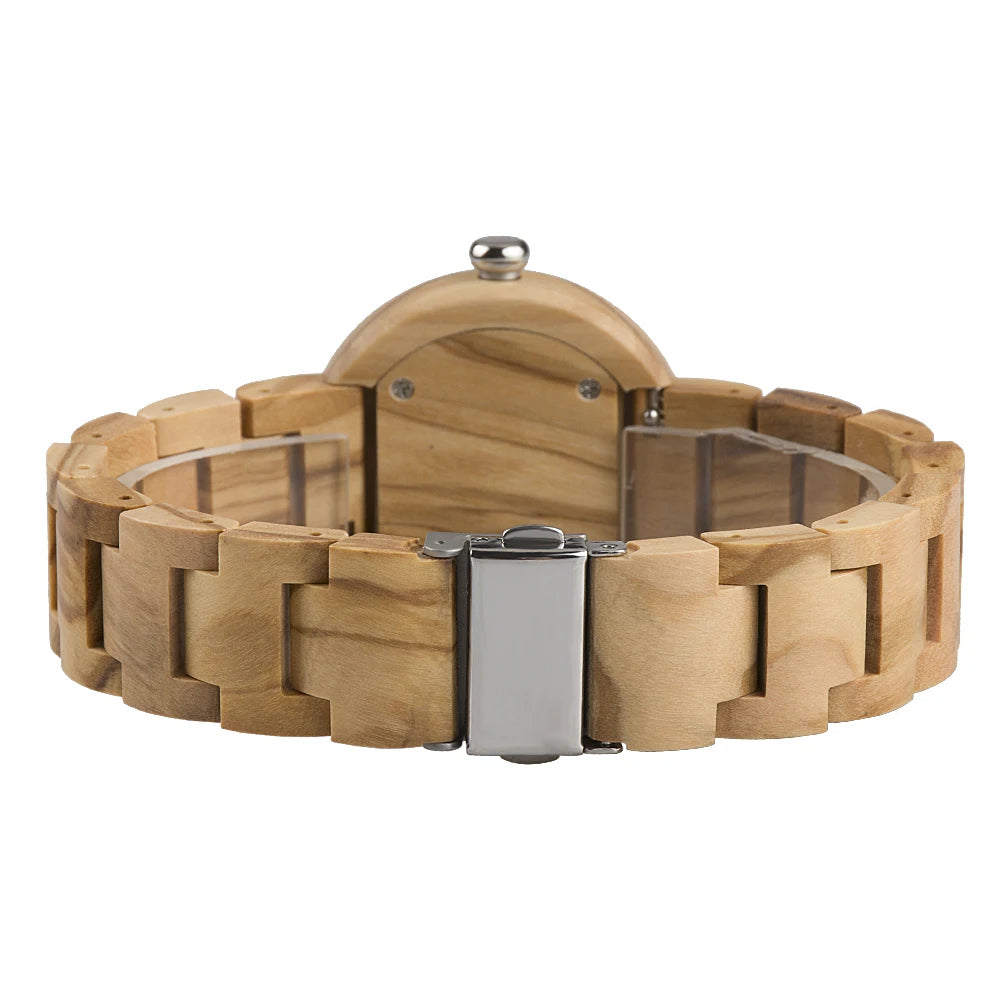 Wooden watches uwood series 38mm unisex natural handmade wood watch band adjustable