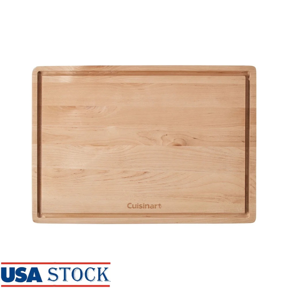 17 inch reversible maple wood cutting board with juice well ideal carving slicing dicing and serving durable kitchen