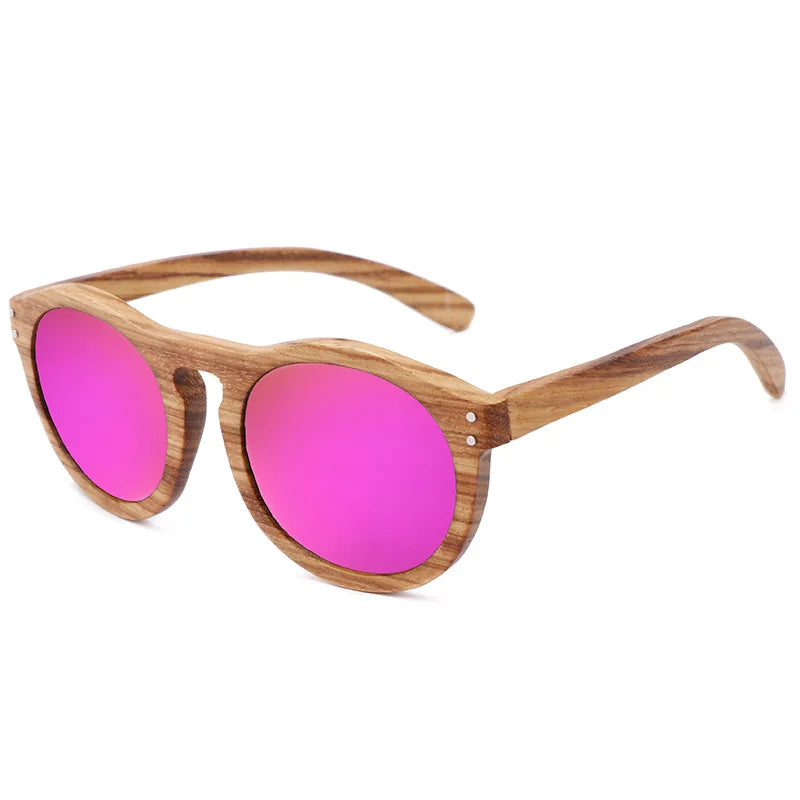 2023 new 100% real zebra wood sun glasses women round wooden sunglasses uv400 fashion sunglass sport driving oculos