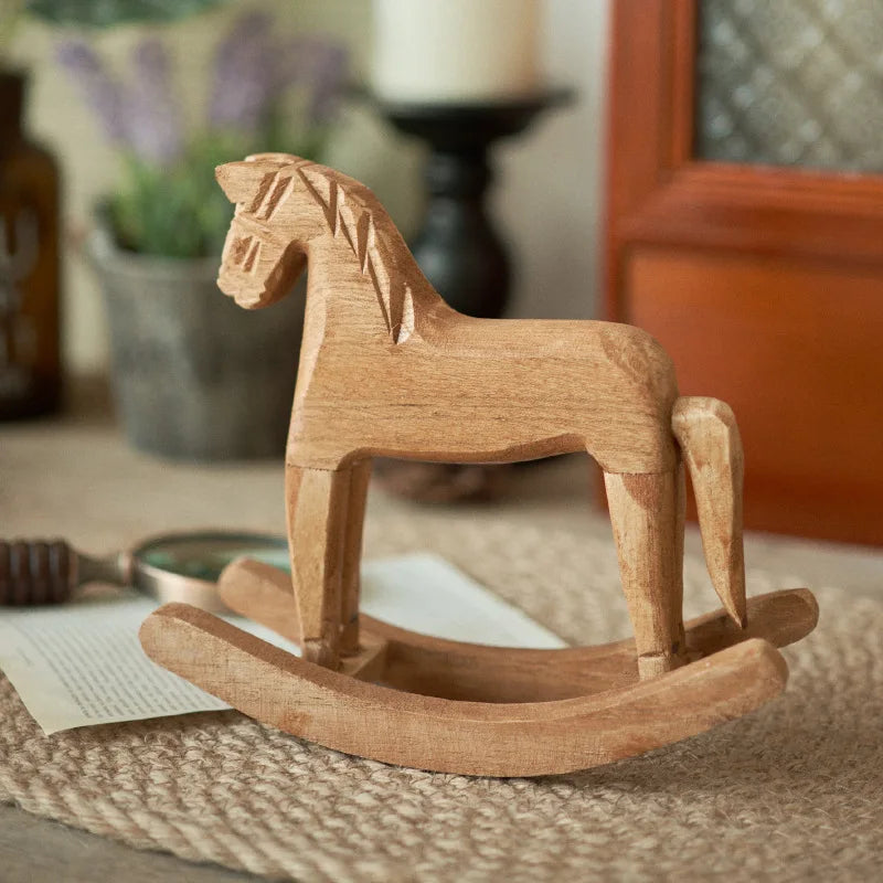Trojan horse desktop decoration nordic style home pine handicraft ornaments office living room birthday gift