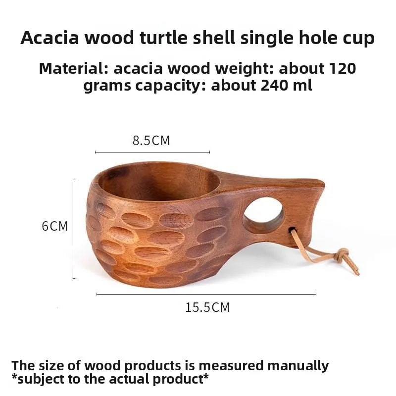 Wooden finland mug creative outdoor camping travel cup nordic style handmade milk coffee bar beer mugs - 8