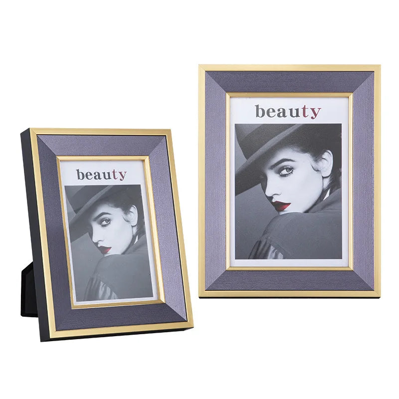 Modern nordic luxury solid wood picture frame - 6 inch 7 10 photo decorative tabletop display home decor - h