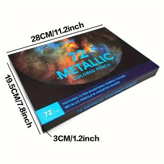 Brutfuner 50/72 colors metallic pencil drawing sketch set soft wood golden color for stationery art supplies