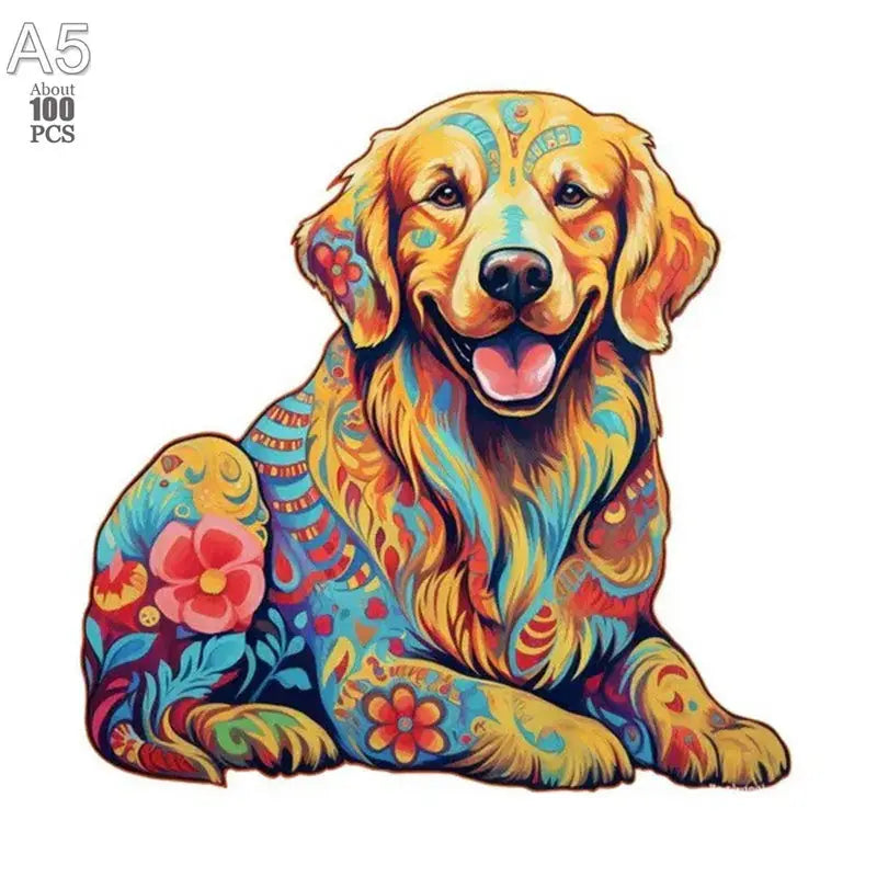 Diy wood jigsaw for kids adult dog elephant wooden animal puzzle high quality panda puzzles brain twister toys