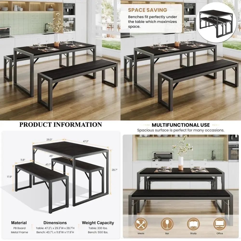 sha-cerlin-kitchen-dining-table-set-for-4-with-benches-rustic-small-space-saving-dinette-heavy-duty-metal-frame