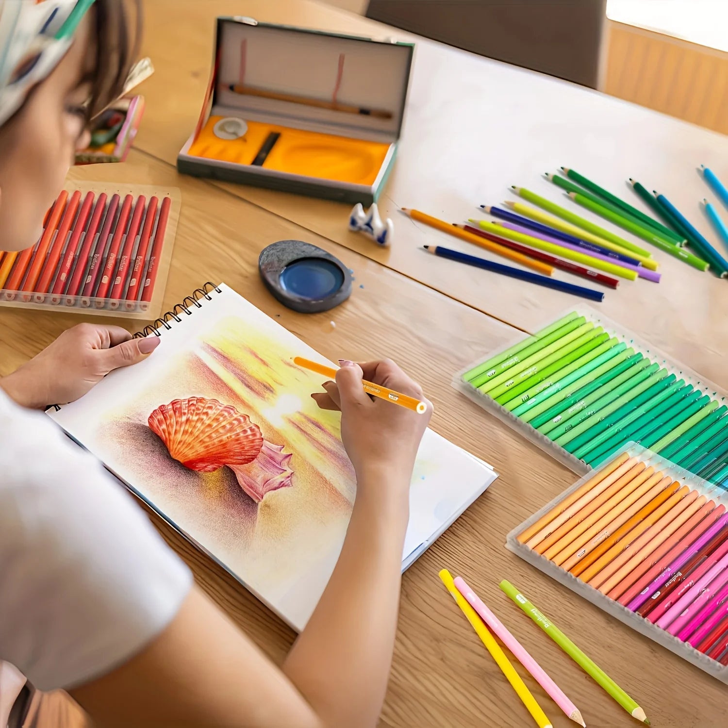 Colored pencils set of 520 colors professional oil based for adults and kids art supplies drawing - color / united