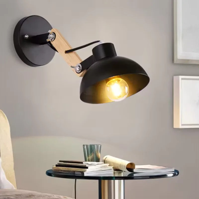 minimalist-bedside-led-adjustable-wall-lamp-nordic-bedside-bedside-iron-wood-wall-light-black-with-switch-plug-wall-lights-home