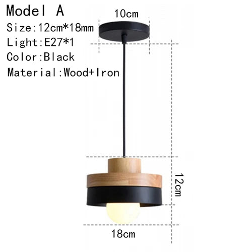 Modern wood chandelier room decor lighting for living lamp bedroom cafe or restaurant interior decoration lights