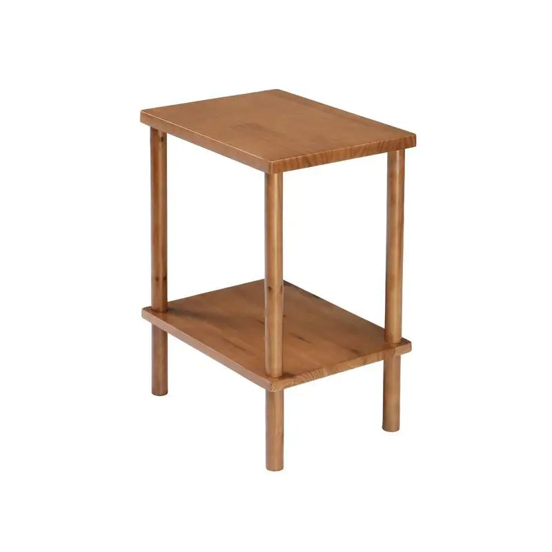 2-tier wooden end table outdoor side with storage shelf small patio coffee weather-resistant for indoor/outdoor - item