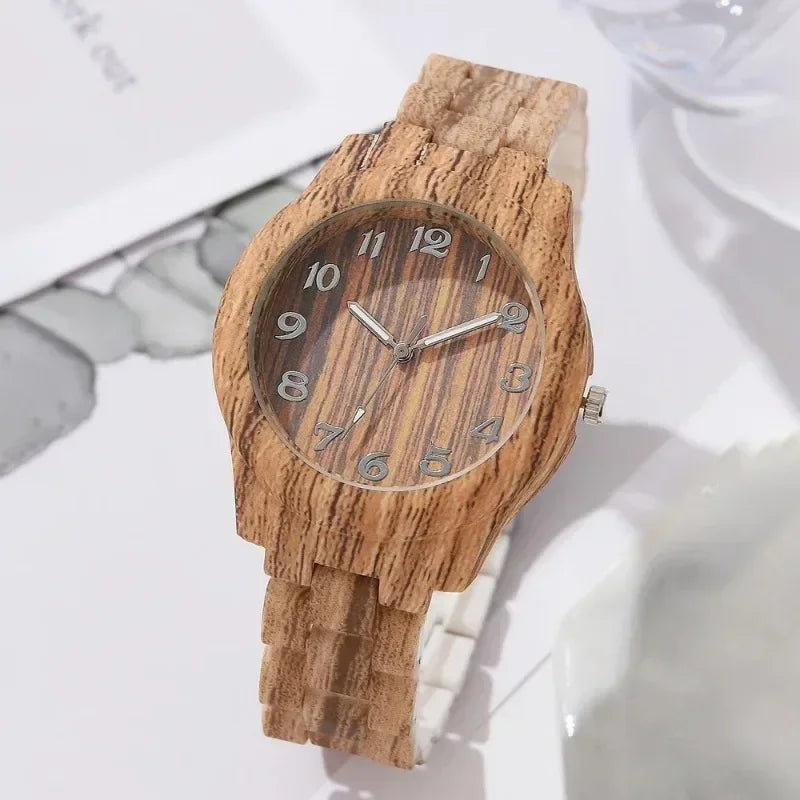 Luxury watches women wood grain simple quartz wristwatch ladies simplicity retro men design clock relogio mujer