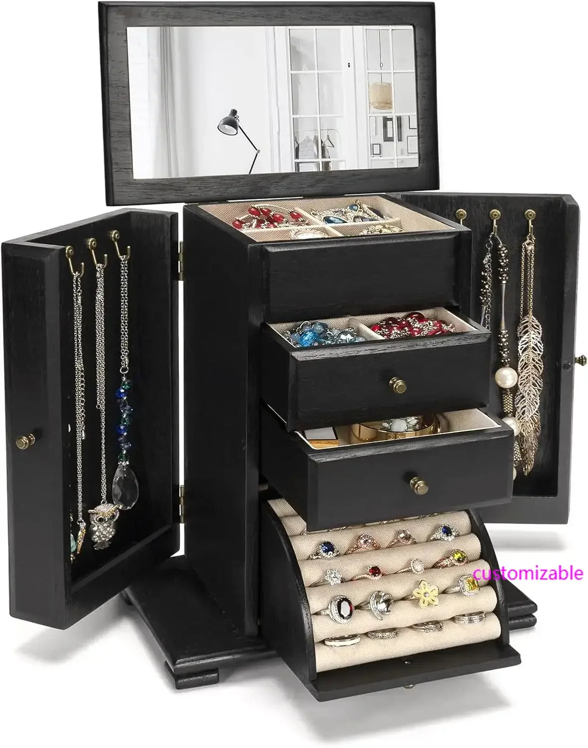 jewelry-box-for-women-rustic-wooden-jewelry-boxes-organizers-with-mirror-4-layer-jewelry-organizer-box-display