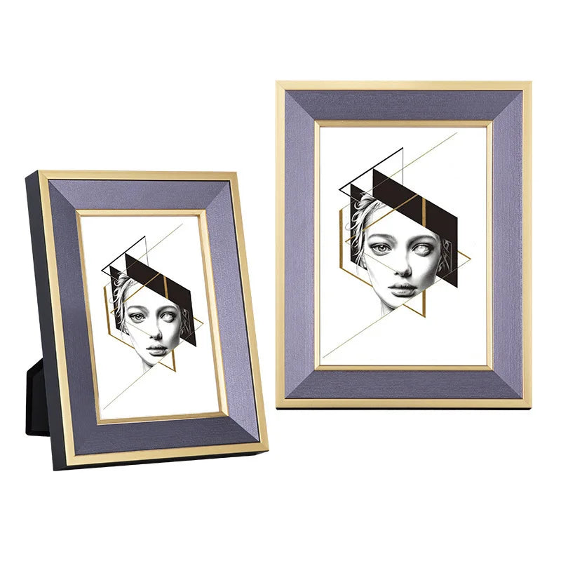 Modern nordic luxury solid wood picture frame - 6 inch 7 10 photo decorative tabletop display home decor - m