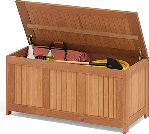 Patio storage bin 58 gallon outdoor deck box for furniture cushions pillows garden tools pool accessories - united