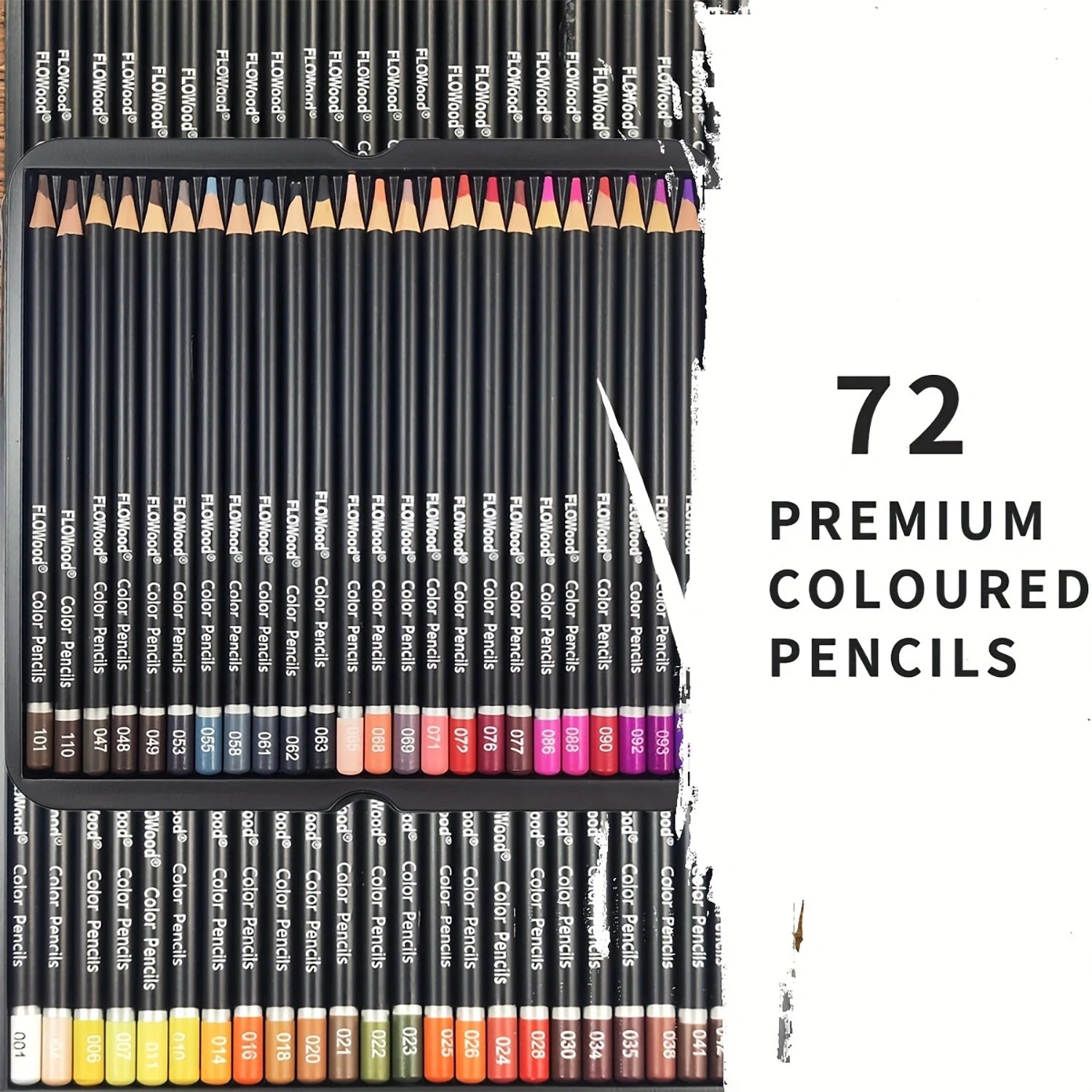 72 colored pencils artist set for adult coloring books soft core sketching shading blending crafting - color / united