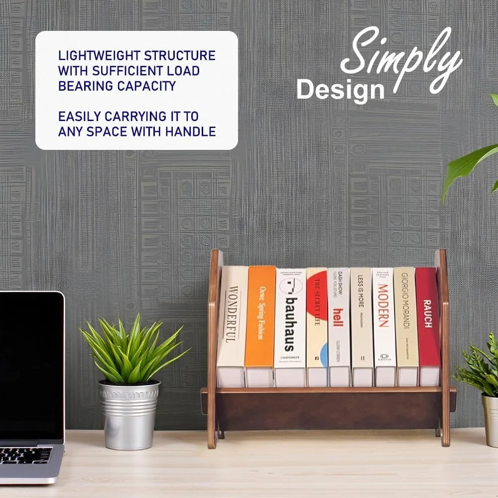 Compact stackable bookshelf organizer with handle for cds magazines and files - united states / b0f27s96xg