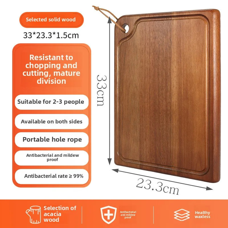Solid wood cutting board antibacterial and mildew-proof complementary food chopping kitchen household - big right angle