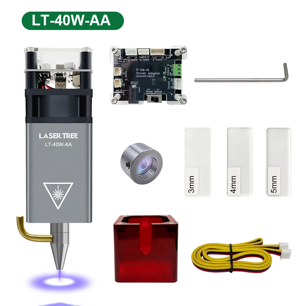Laser tree 10w laser module with air assist 5w 4w head 450nm blue light ttl smarter tool for engraver wood cutting
