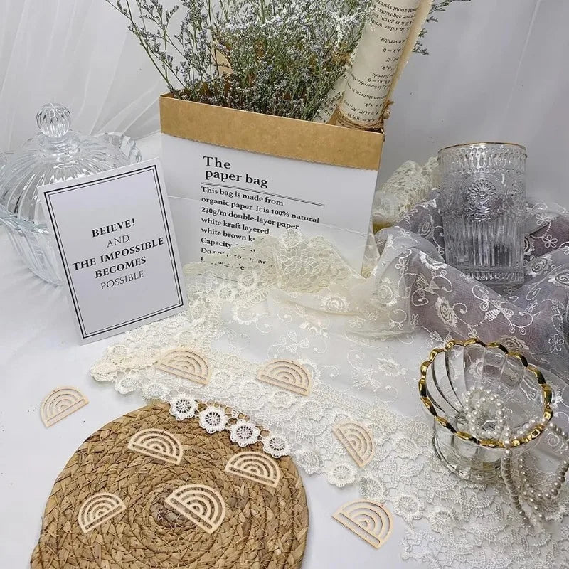 20pcs macrame earring blanks wood findings rainbow unfinished earrings pendants for women diy craft jewelry making