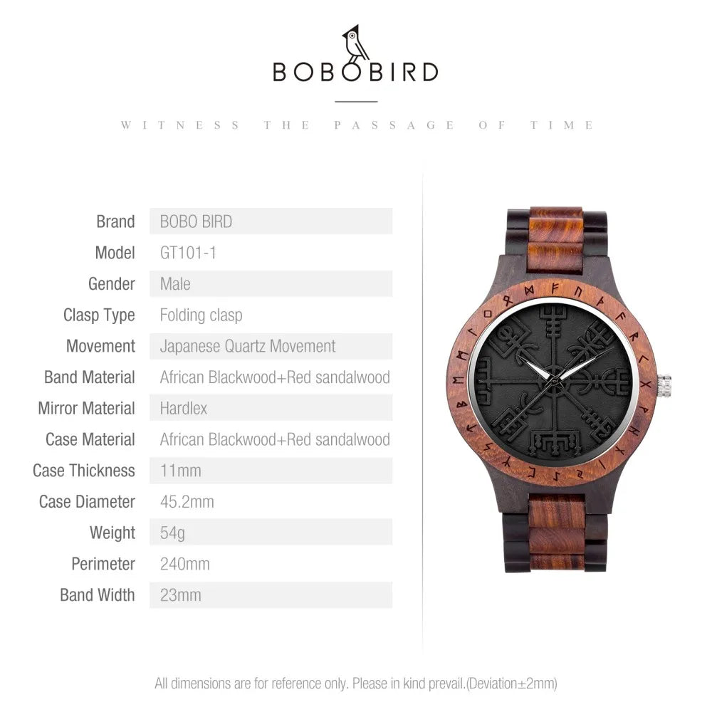 Bobo bird original wooden men’s watches new design fashion quartz wristwatch top japanese movement cool box dropshipping