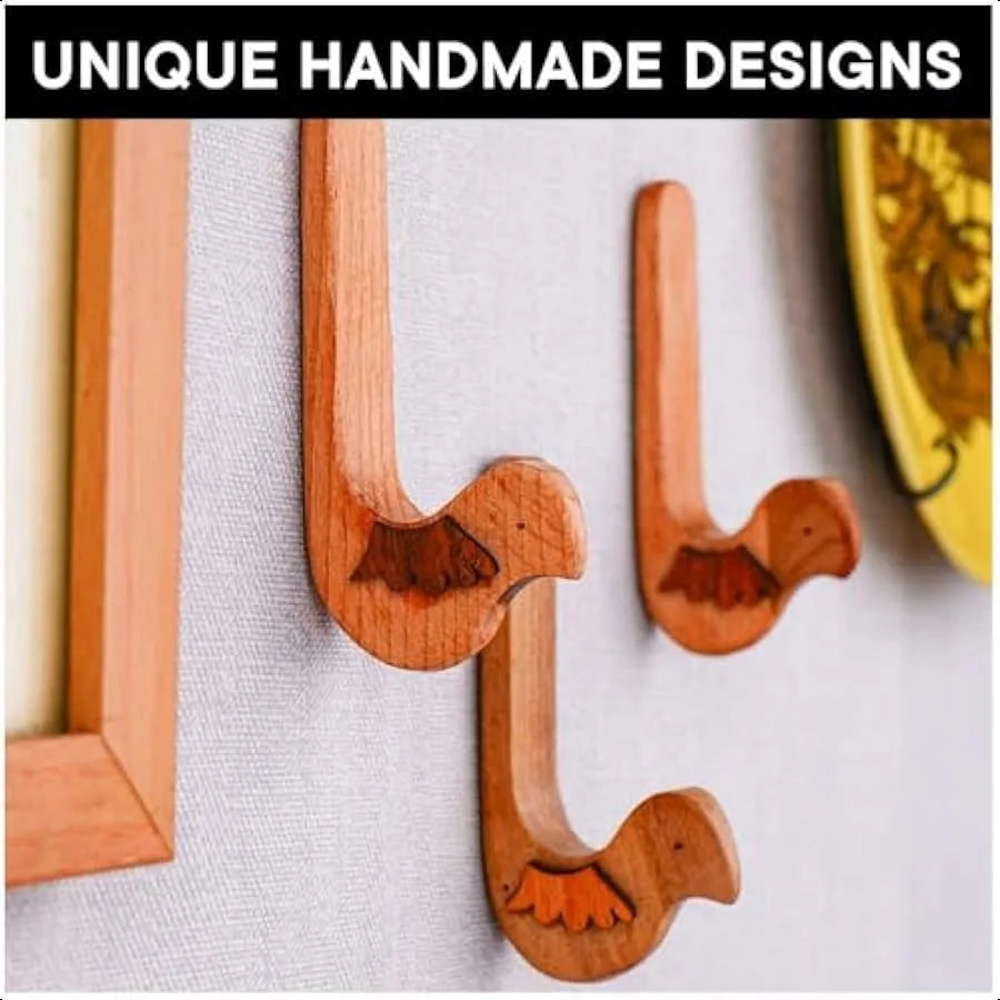 3 hook 6 strips cute bird decorative adhesive wall hooks for hanging unique no damage wood - united states