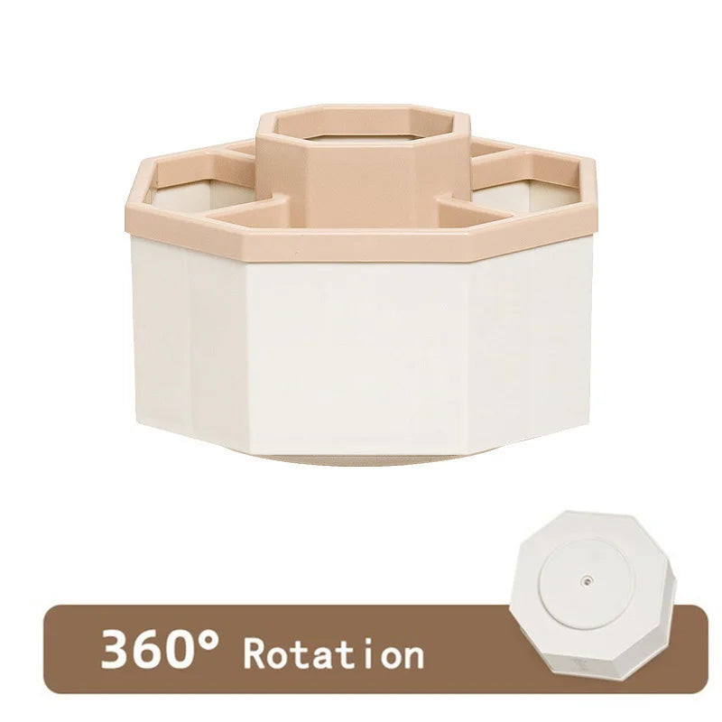 360° rotating pen holder desk accessories large capacity pencil storage box desktop organizer school office stationery