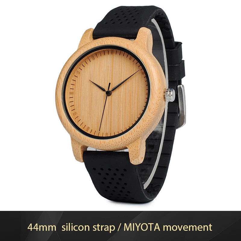 Bobo bird wood watch for men women japan analog quartz wristwatches 44mm causal green leather custom watches relogio