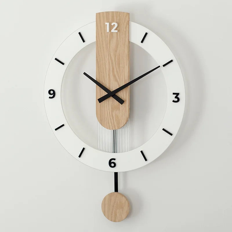 A minimalist style wall clock with no ticking sound 15.75 inches suitable for living rooms bedrooms dining and office
