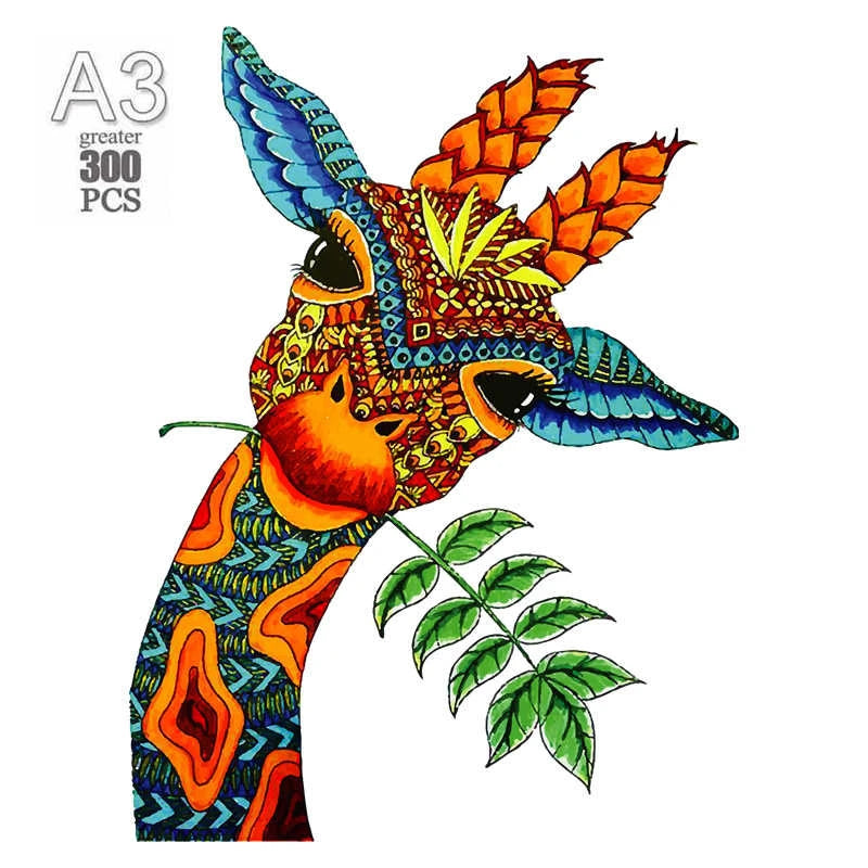 Lovely cat wood jigsaws creative games brain twister holiday gifts wooden animal puzzle kids adults high-quality diy